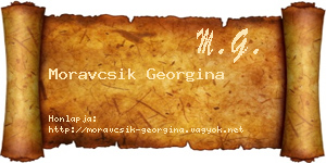 Moravcsik Georgina névjegykártya